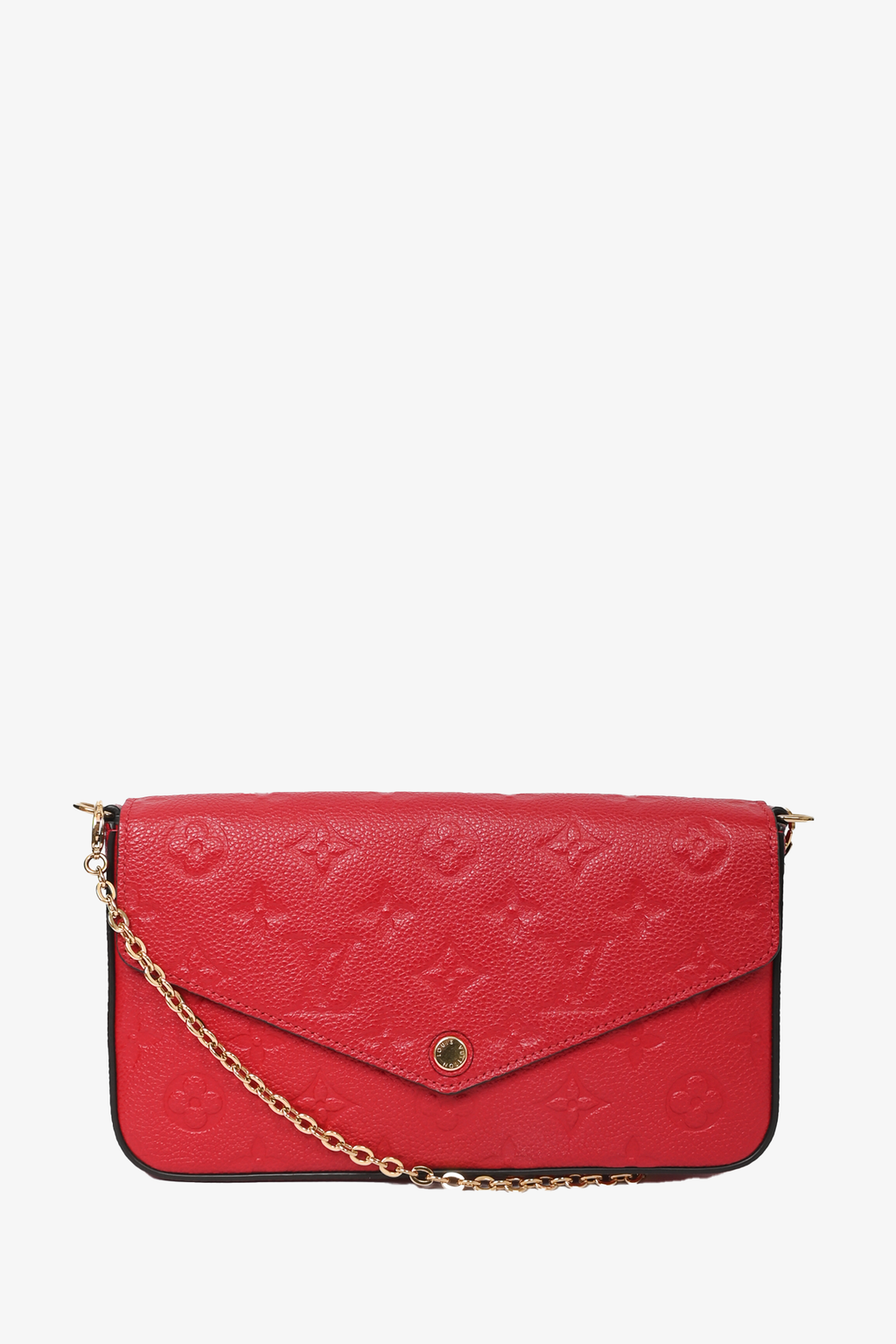 Louis Vuitton Red Monogram Empreinte Leather Felicie Pochette Bag