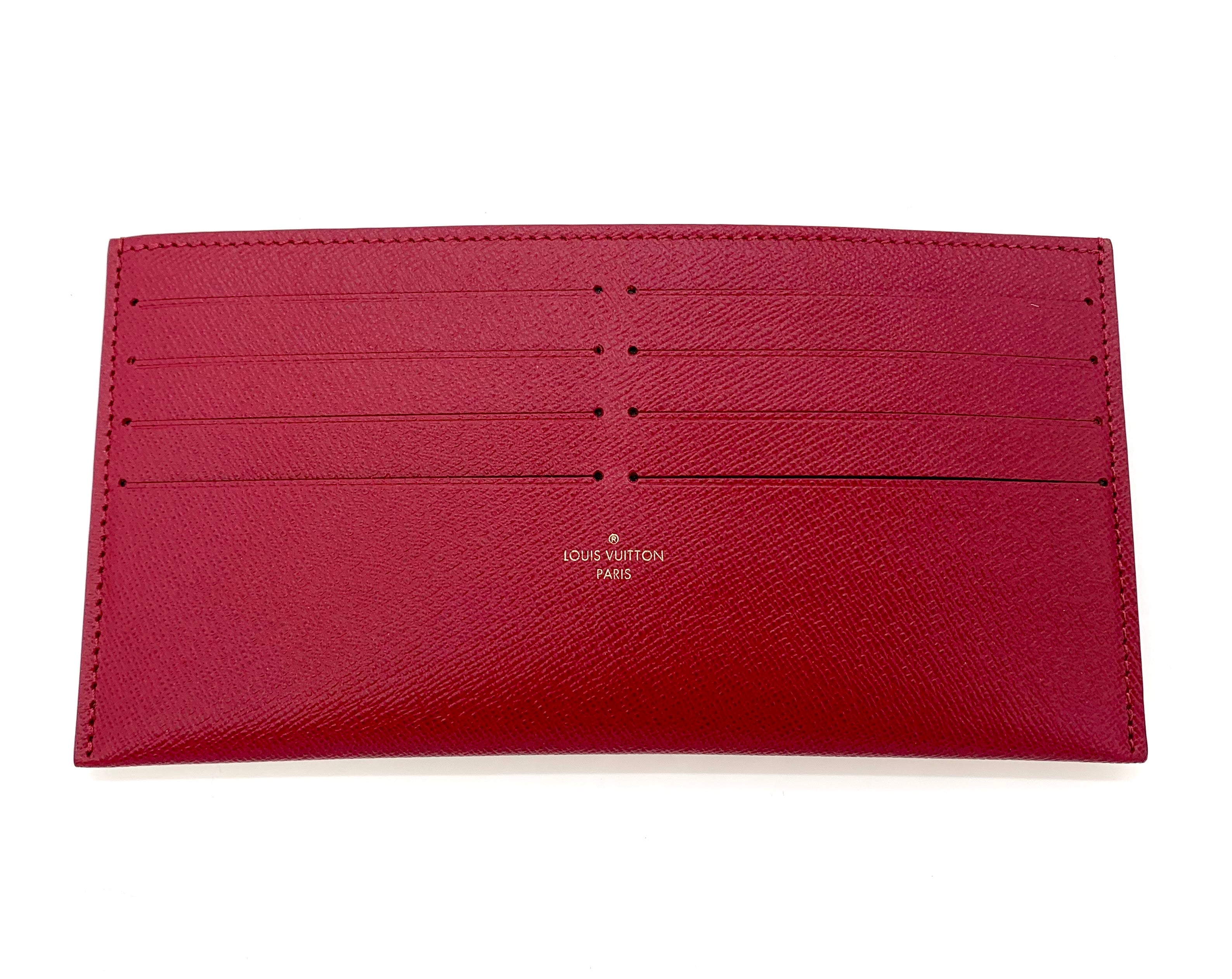 LOUIS VUITTON RED LEATHER  HOLDER