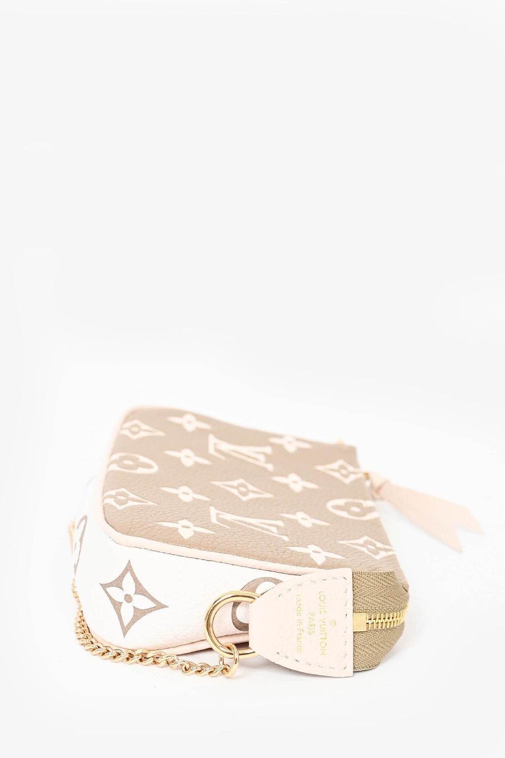 Louis Vuitton Taupe/Cream Monogram Leather Mini Pochette Accessoires