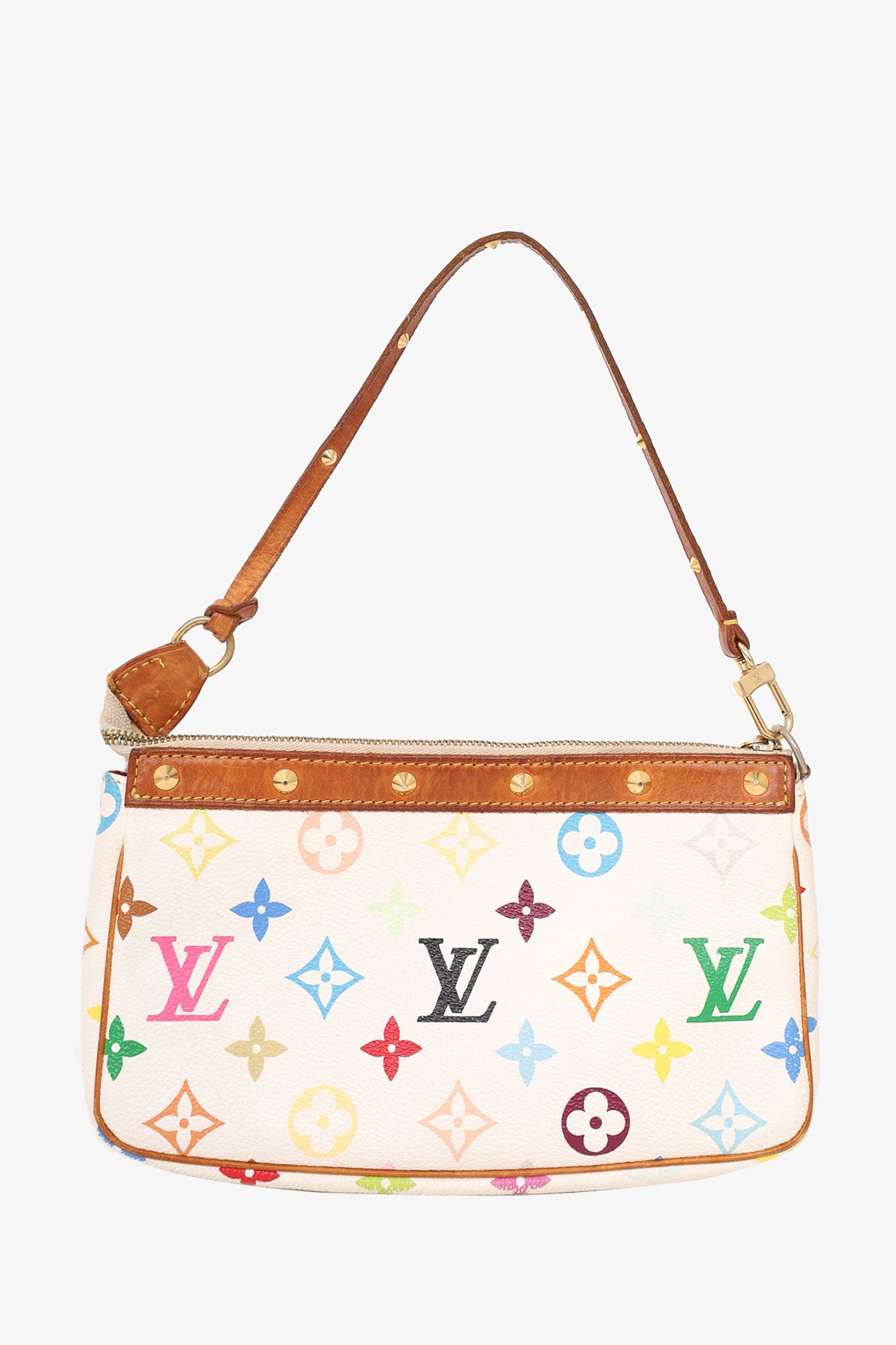 Louis Vuitton White/Multicolor Monogram Pochette