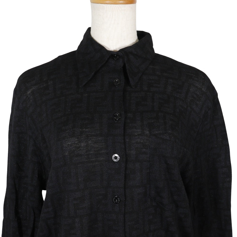 Fendi Wool Zucca Long Sleeve Shirt