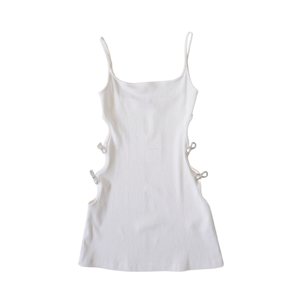 Mach & Mach 'Crystal Bow Cutout' Mini Dress - Women's 6 US