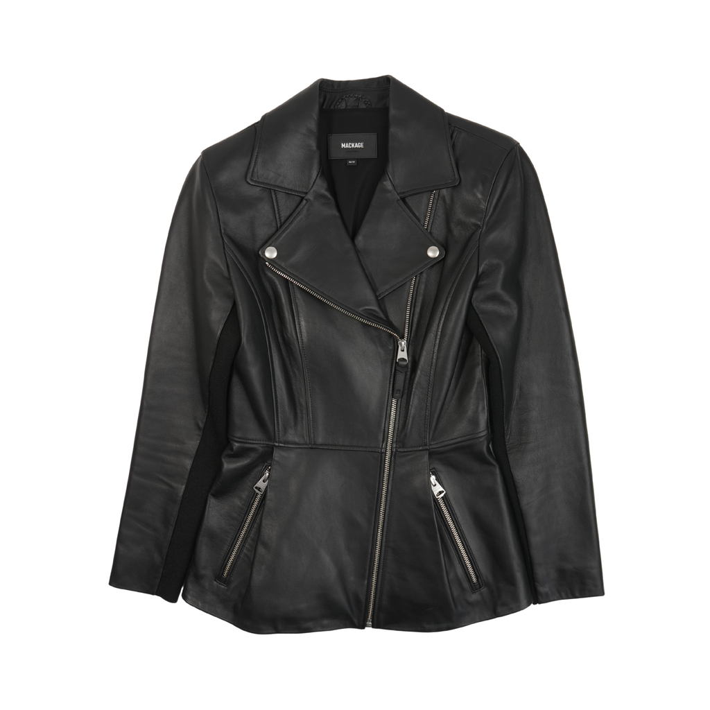 Mackage Peplum Leather Jacket - Women's XS