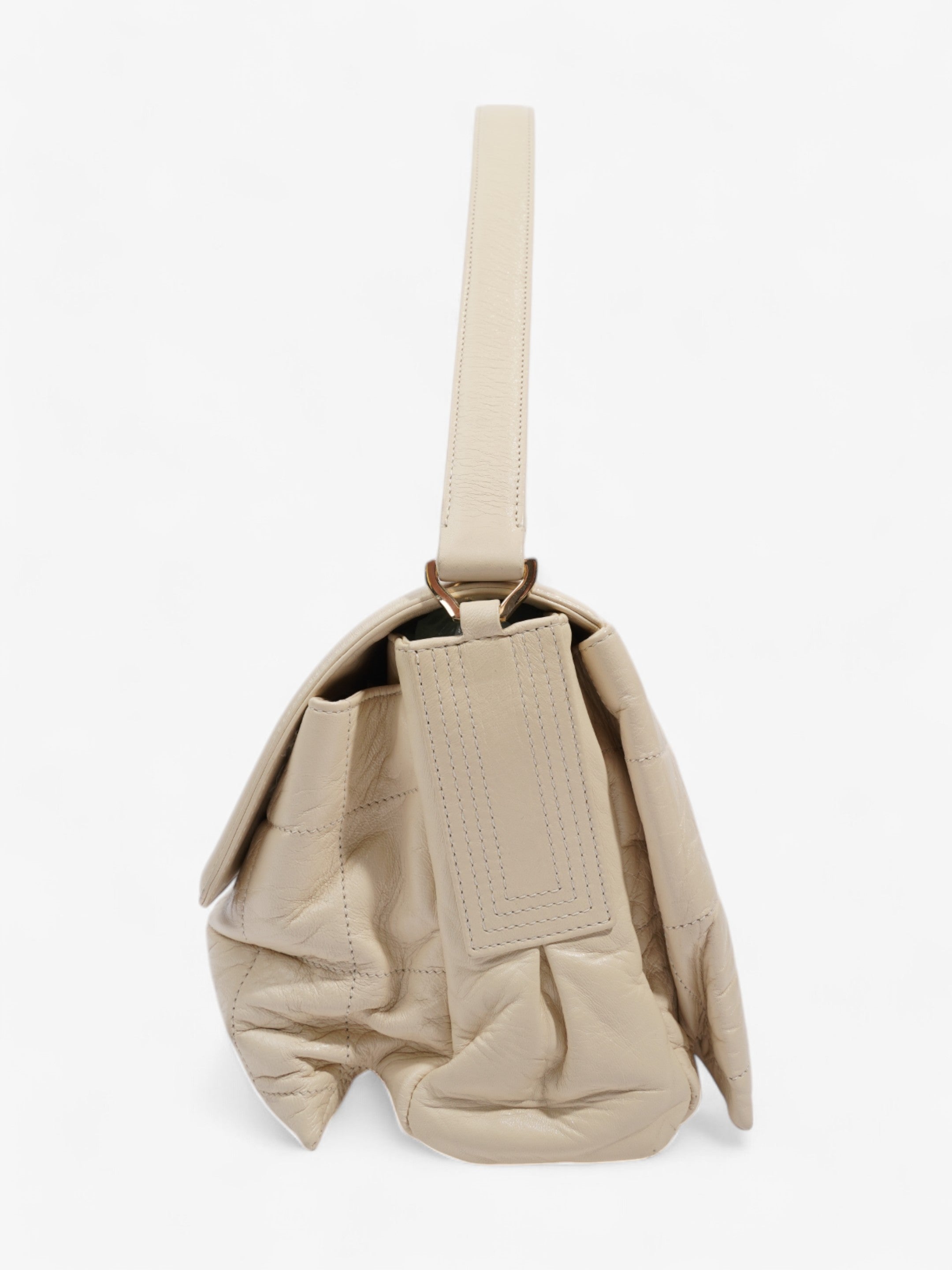 Chanel 2.55 Cream Lambskin Leather