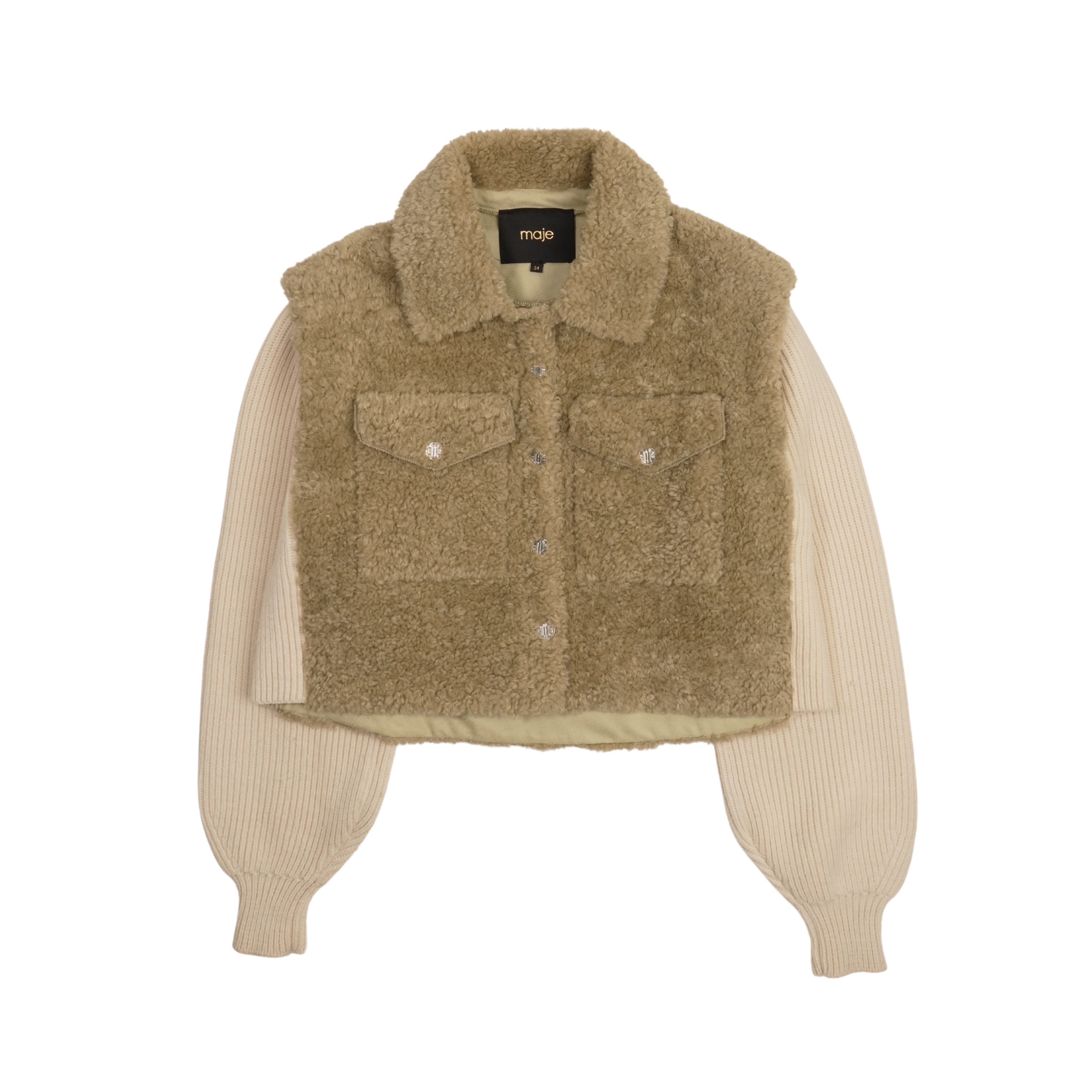 Maje 'Belia' Faux Fur Jacket - Women's 34