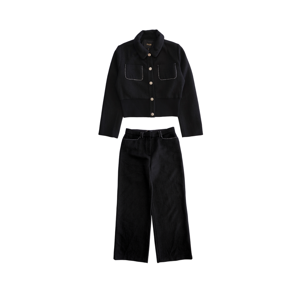 Maje Black Tweed Two Piece Set - Women's 38