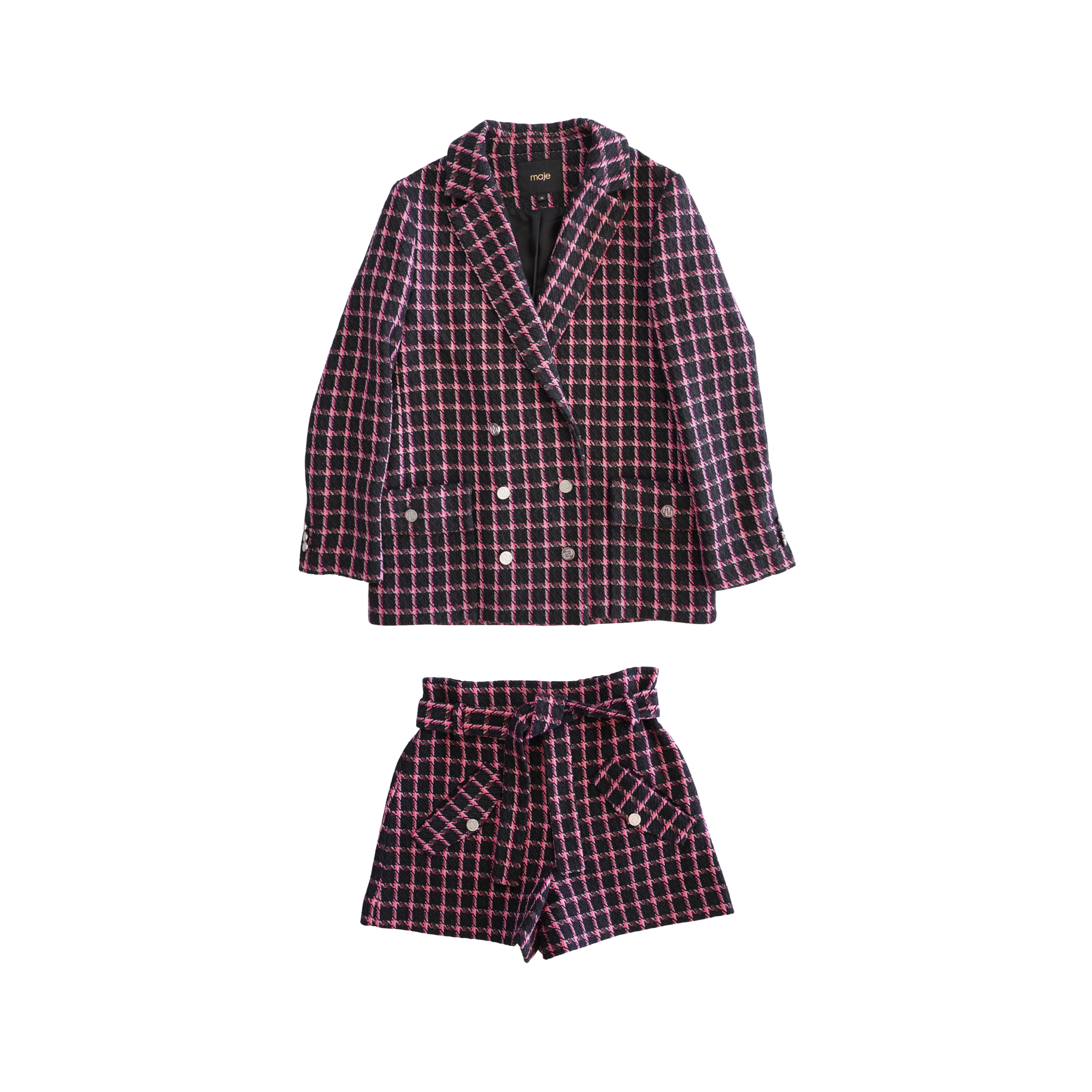 Maje Pink Tweed Two Piece Set - Women's M
