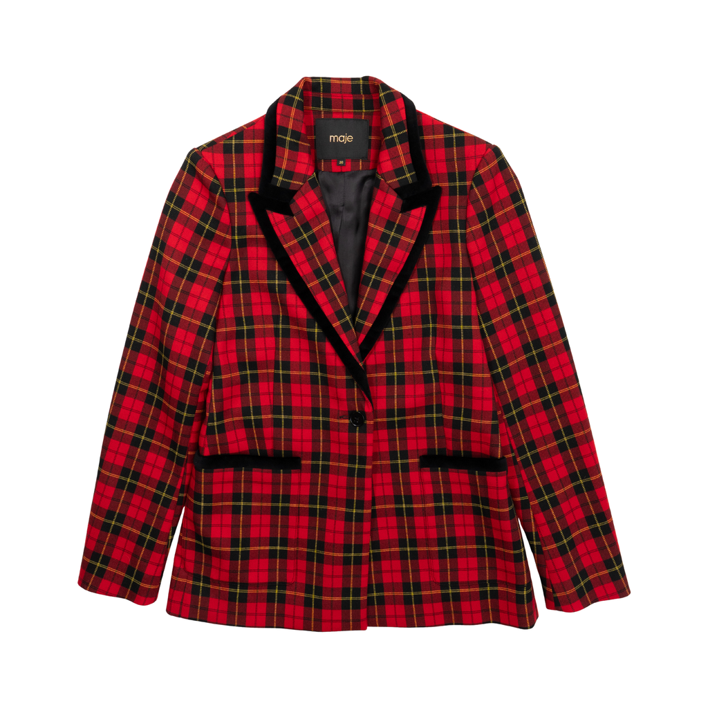 Maje Plaid Suit Set - Women's 36/38