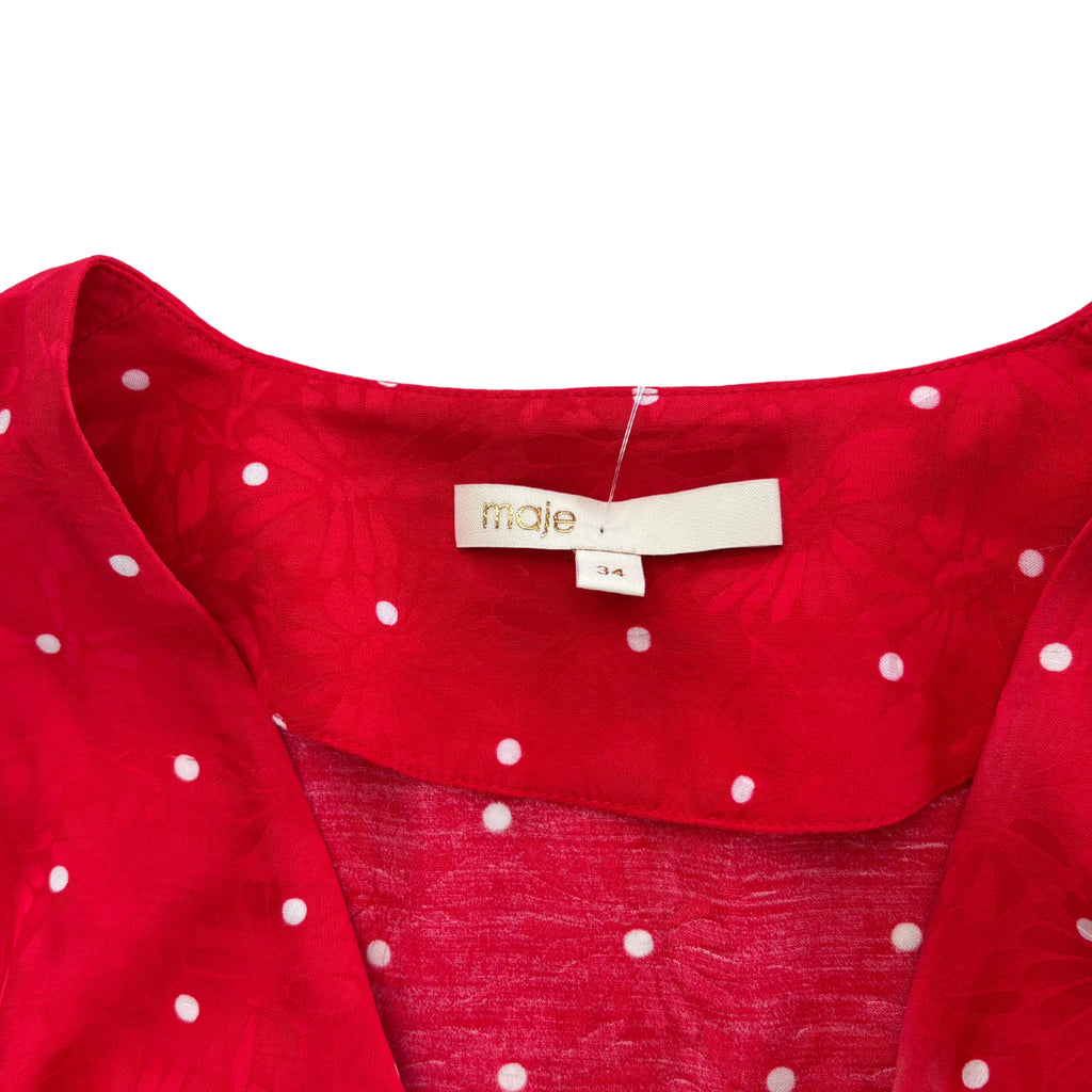 Maje 'Rinoui' Polka Dot Dress - Women's 34