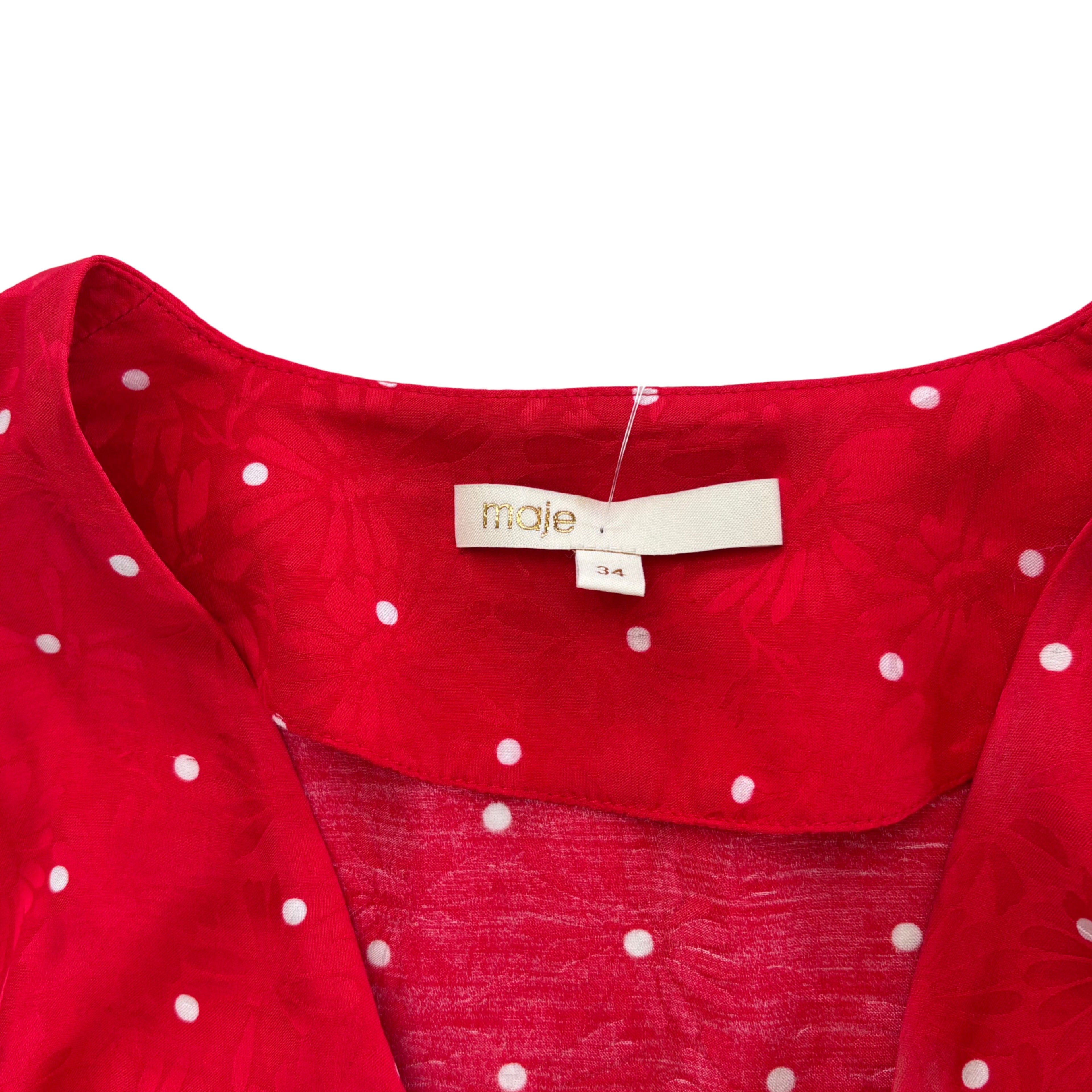 Maje 'Rinoui' Polka Dot Dress - Women's 34