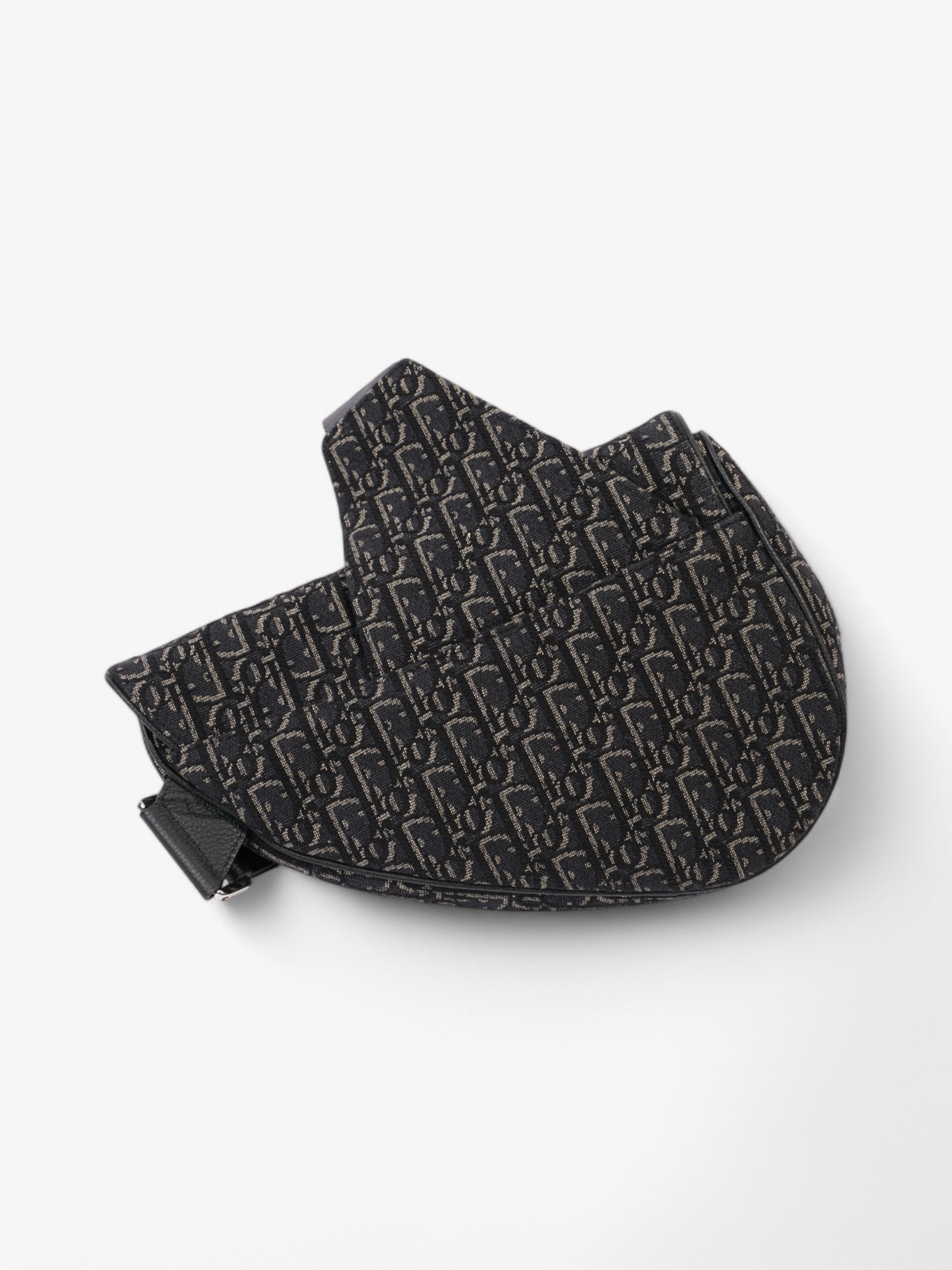 Christian Dior Saddle Bag Black Oblique Canvas