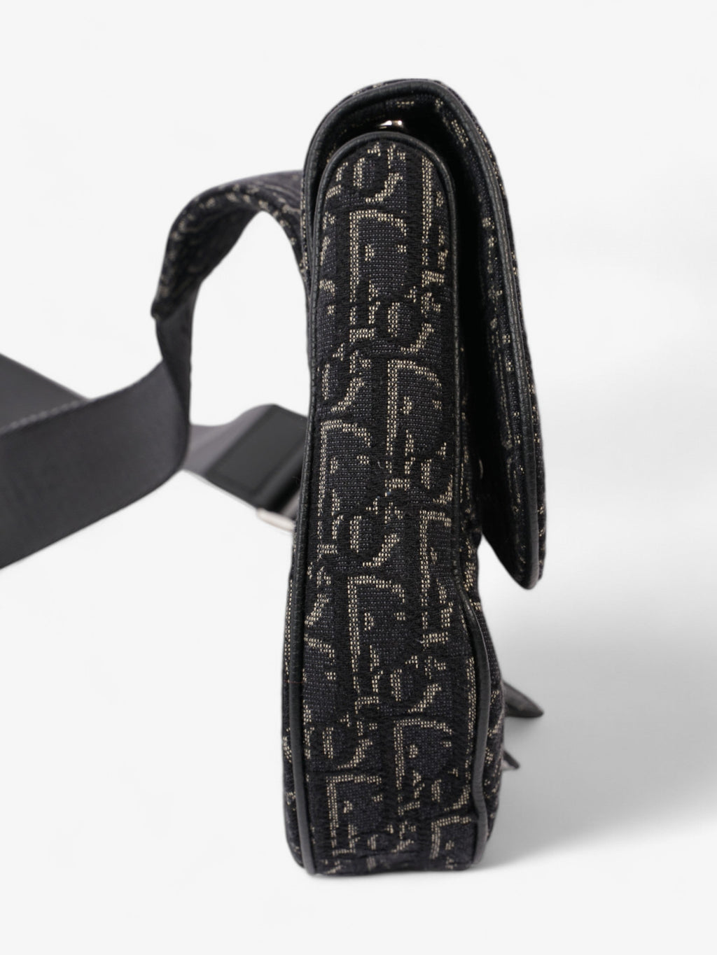 Christian Dior Saddle Bag Black Oblique Canvas