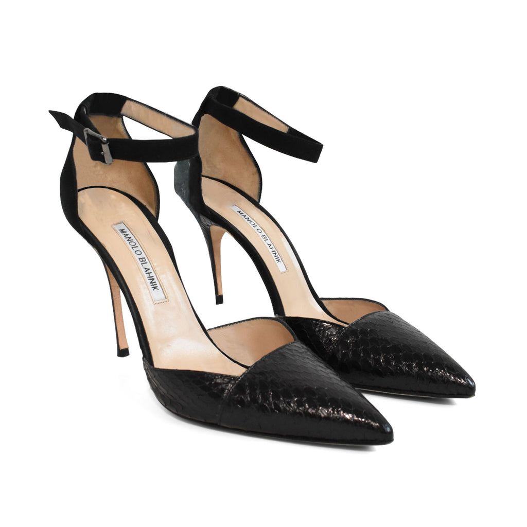 Manolo Blahnik Snakeskin Heels - Women's 40