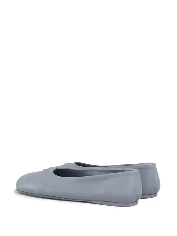 MARNI NAPPA LEATHER SEAMLESS LITTLE BOW BALLET FLATS