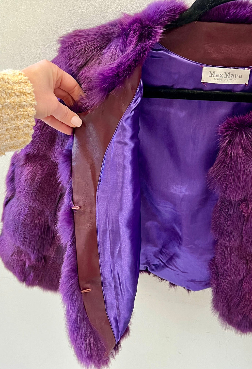 MAX MARA FAUX FUR JACKET