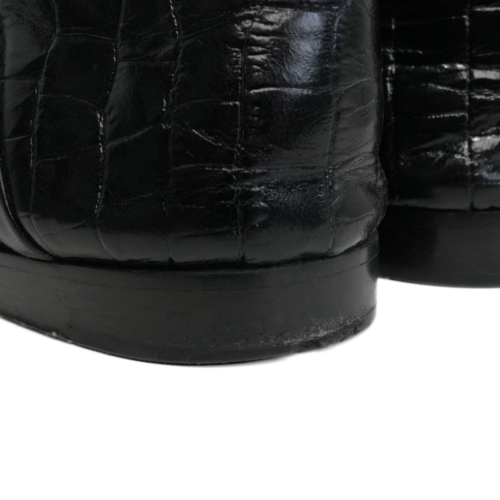 Max Mara Croc-Embossed Loafers - Women's 40