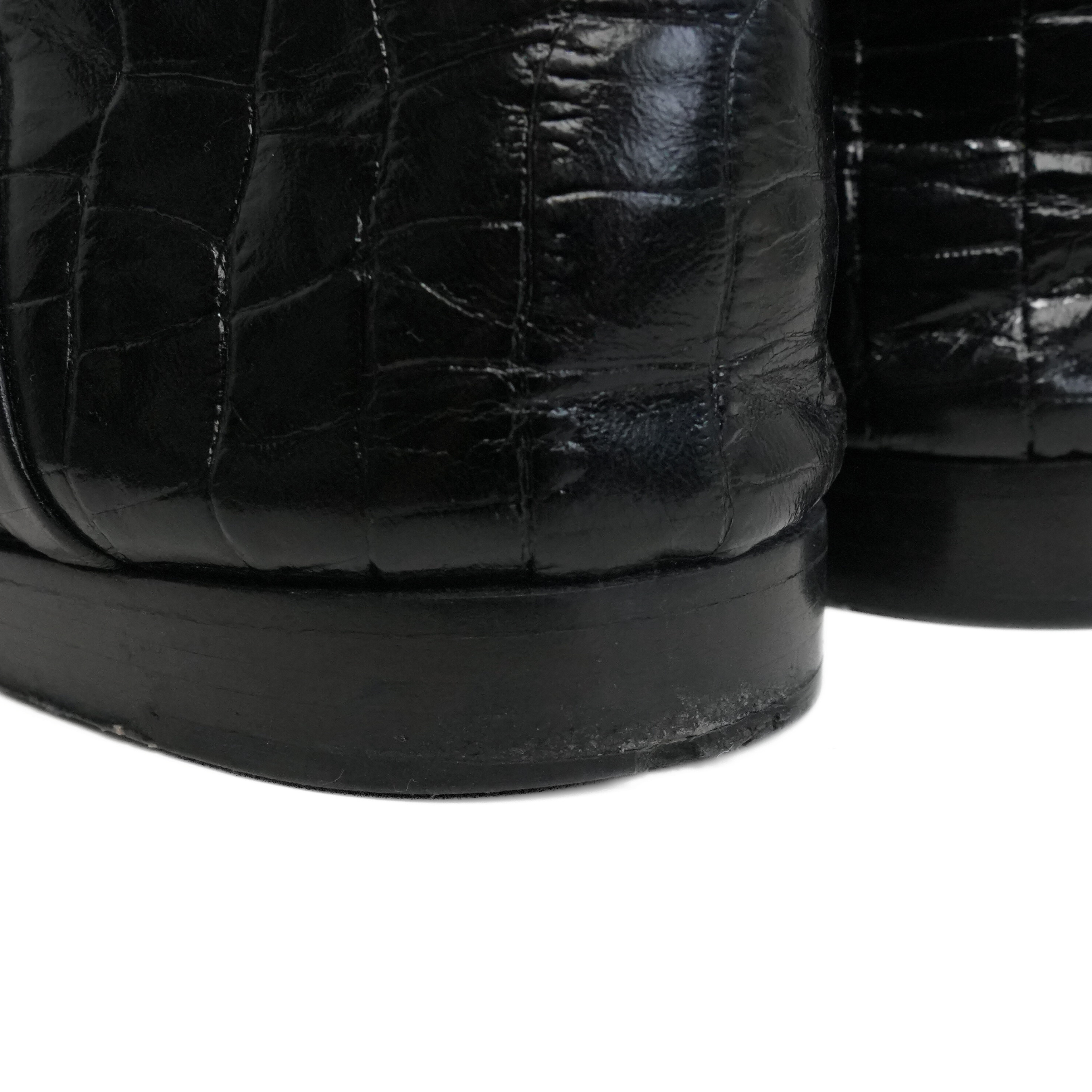 Max Mara Croc-Embossed Loafers - Women's 40