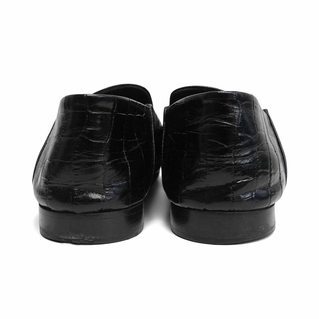 Max Mara Croc-Embossed Loafers - Women's 40