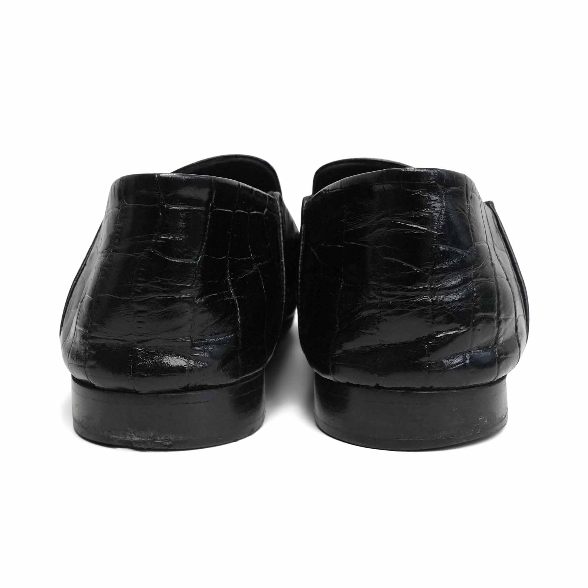 Max Mara Croc-Embossed Loafers - Women's 40