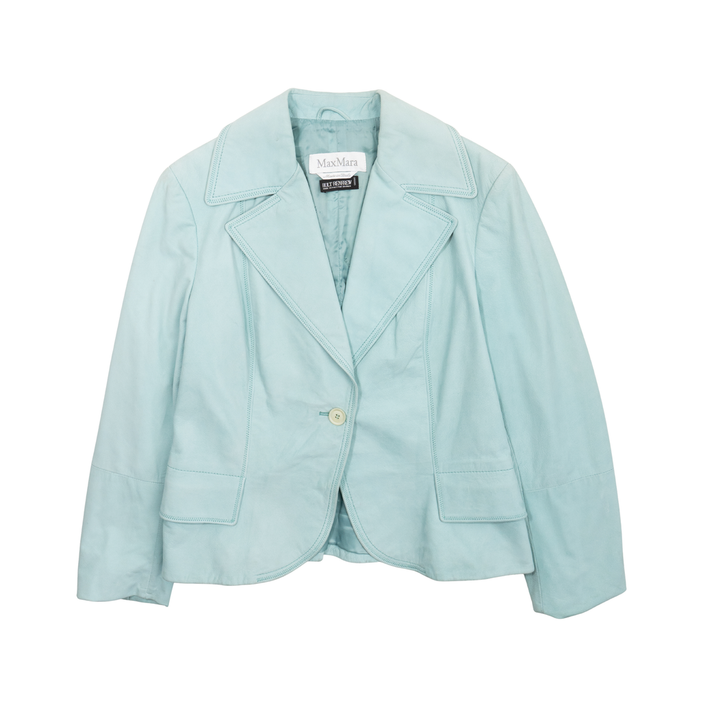Max Mara Leather Blazer - Women's 14