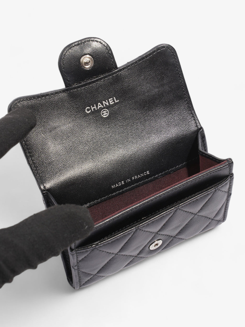 Chanel Classical  Holder Black Lambskin Leather