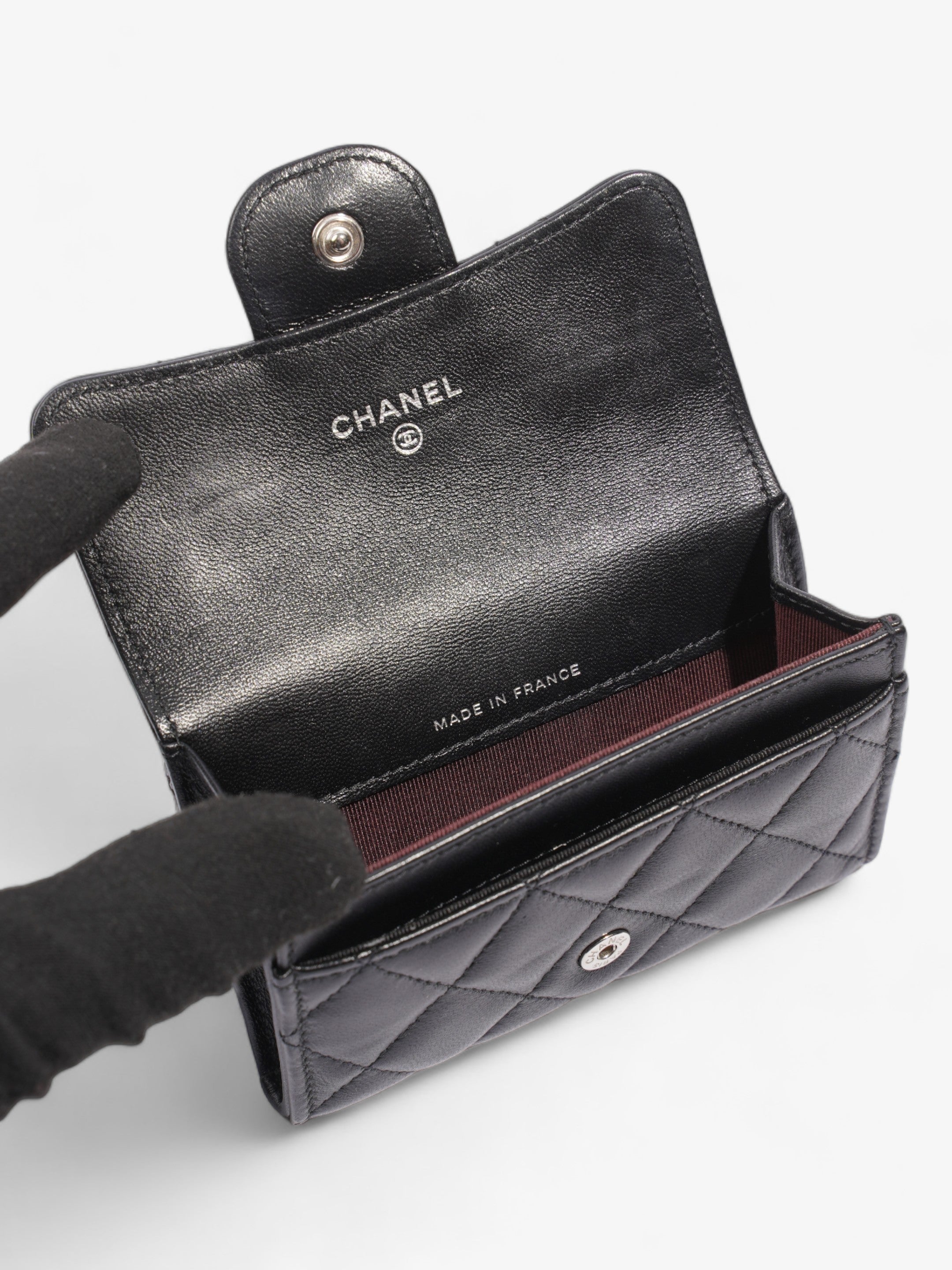 Chanel Classical  Holder Black Lambskin Leather