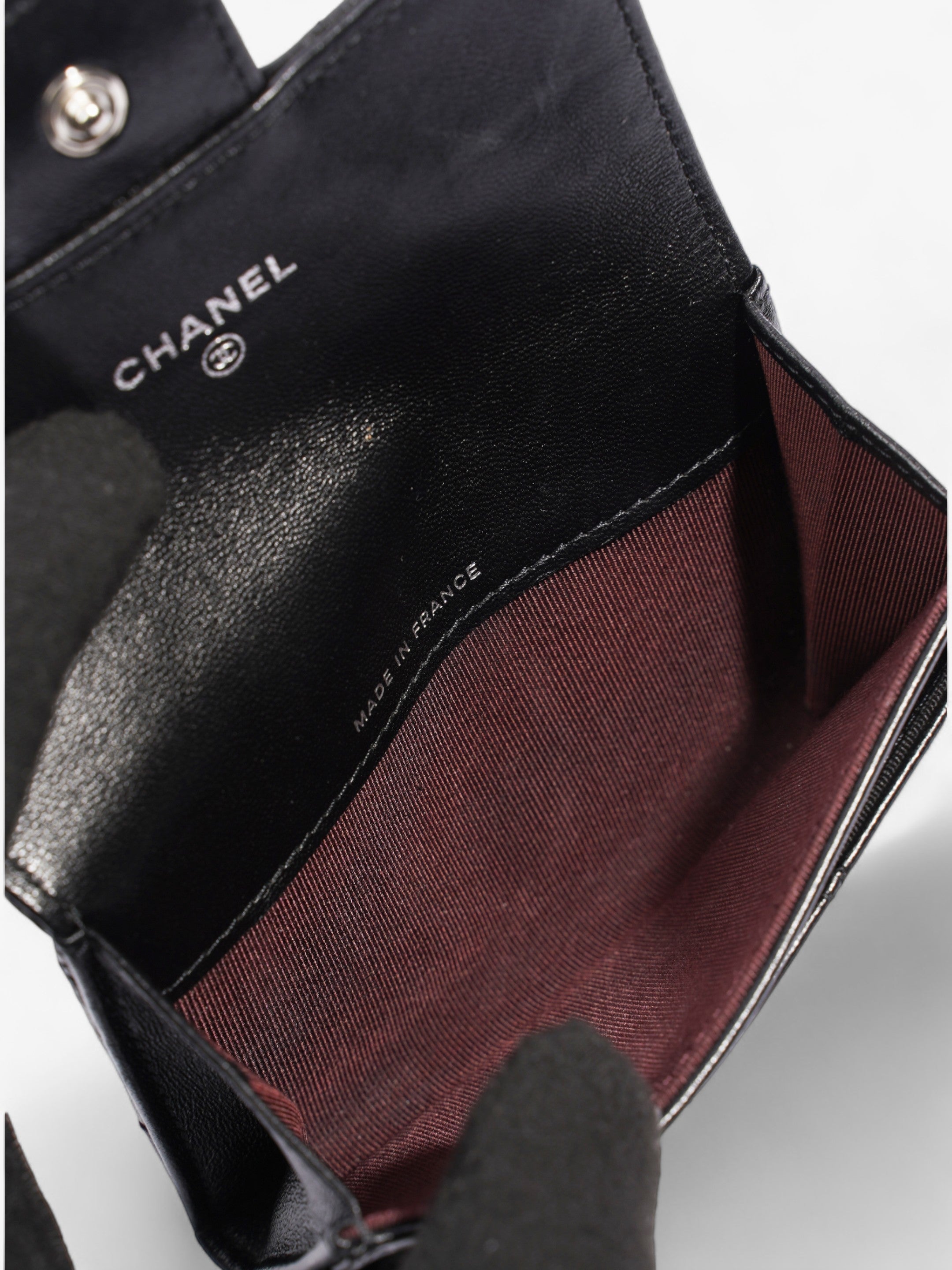 Chanel Classical  Holder Black Lambskin Leather