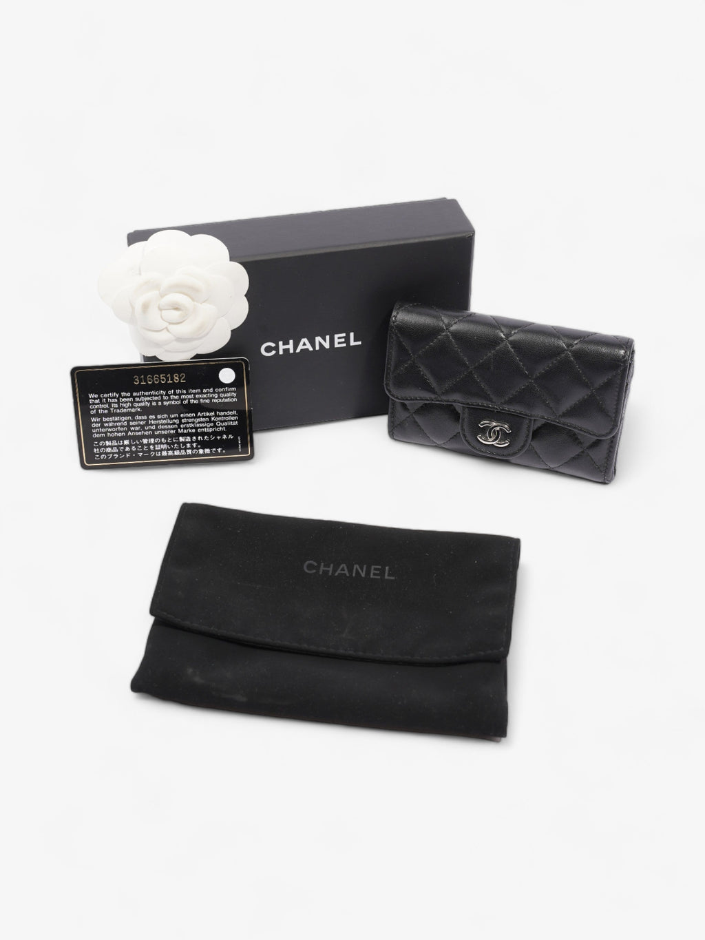 Chanel Classical  Holder Black Lambskin Leather
