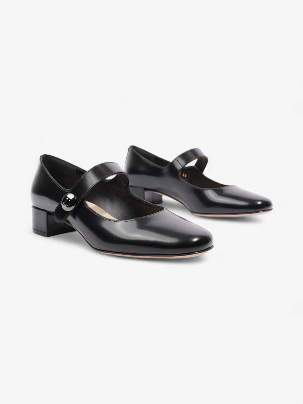 Christian Dior Uniform Mary Jane 30 Black Leather EU 38 UK 5