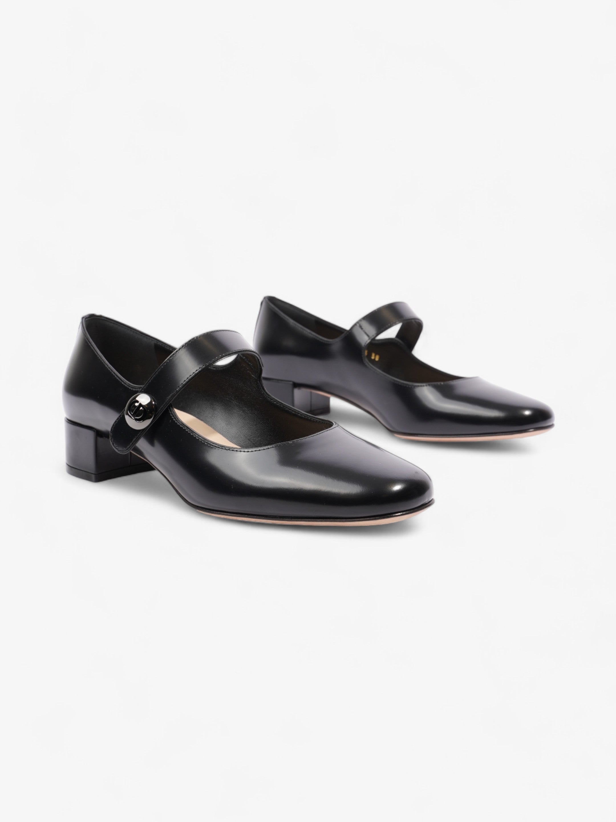 Christian Dior Uniform Mary Jane 30 Black Leather EU 38 UK 5