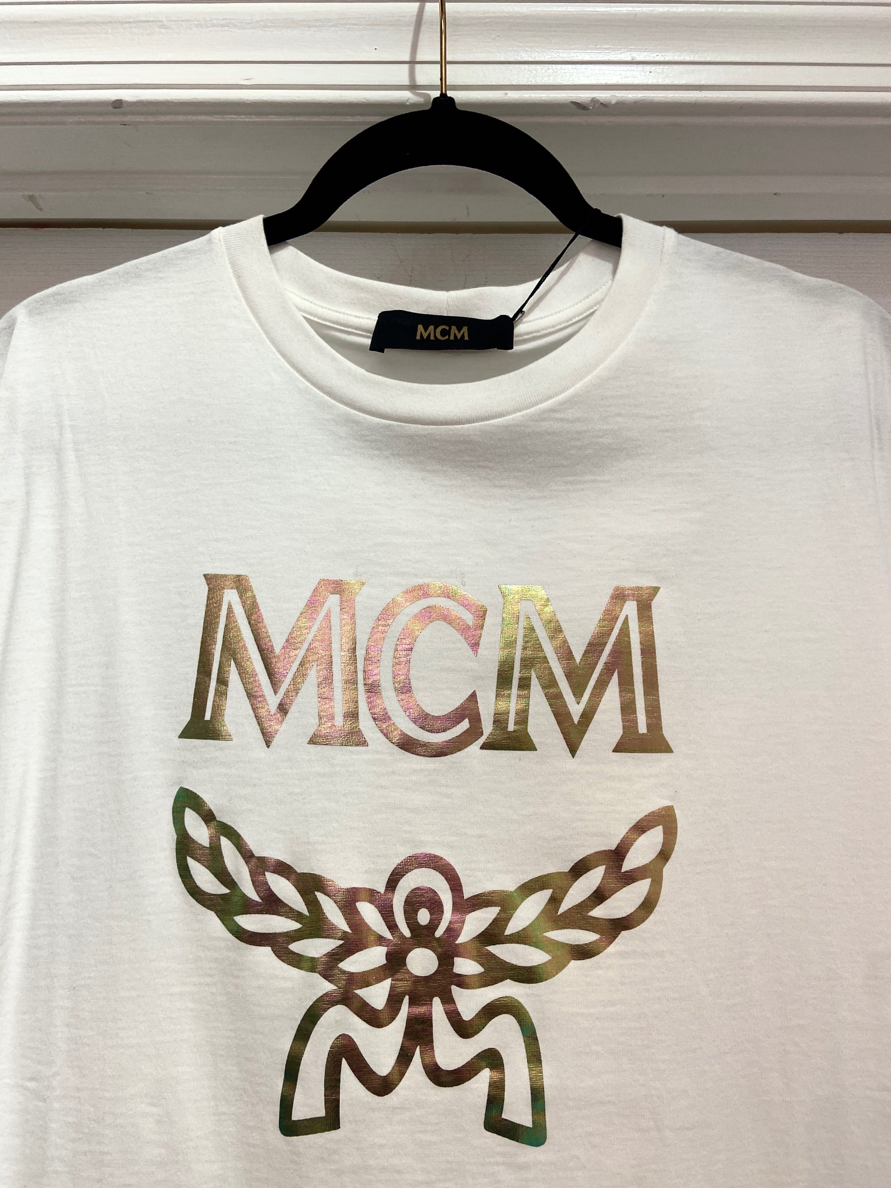 MCM HOLOGRAM LOGO PRINT T-SHIRT