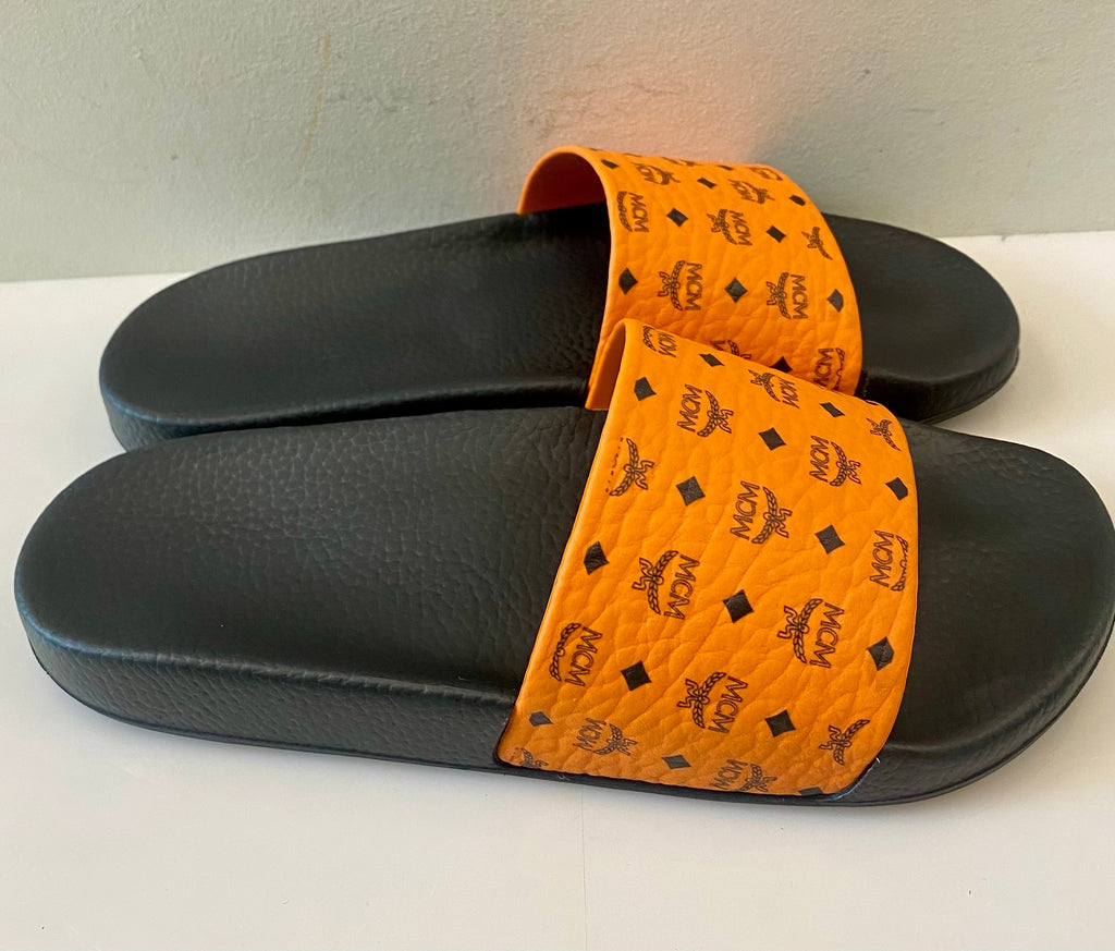MCM MONOGRAM POOL SLIDES