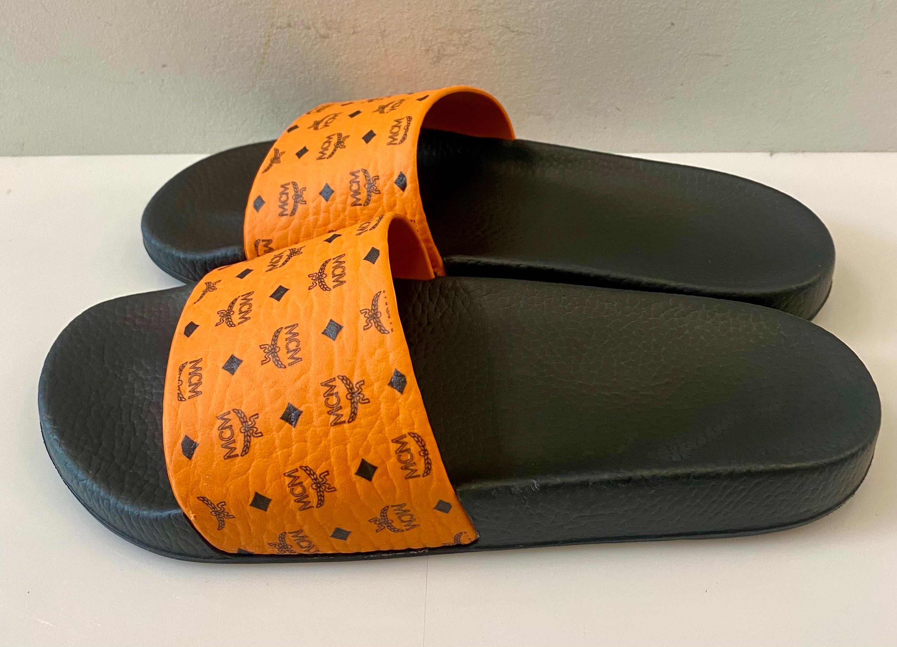 MCM MONOGRAM POOL SLIDES