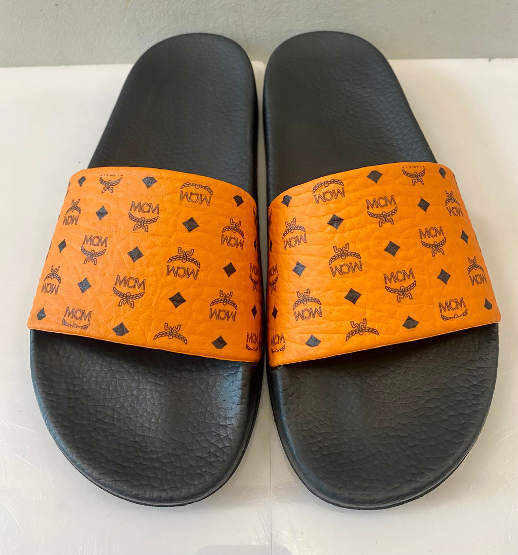 MCM MONOGRAM POOL SLIDES