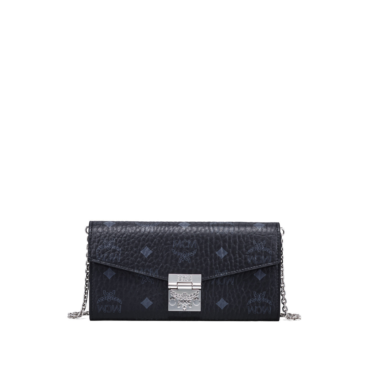 MCM Patricia Crossbody Wallet in Visetos Black