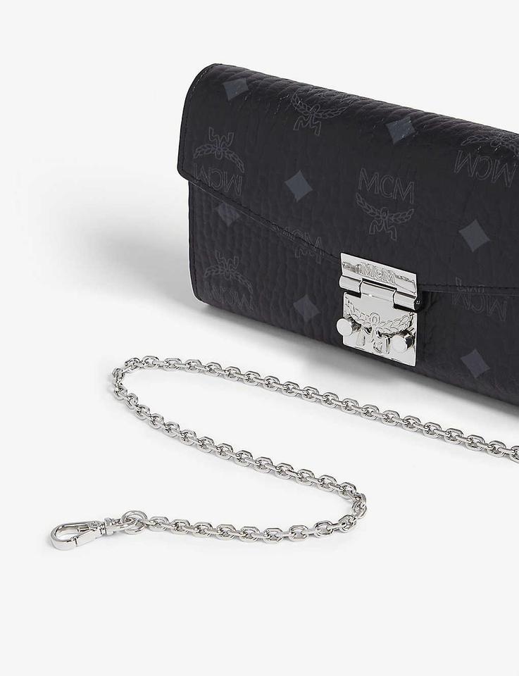 MCM Patricia Crossbody Wallet in Visetos Black