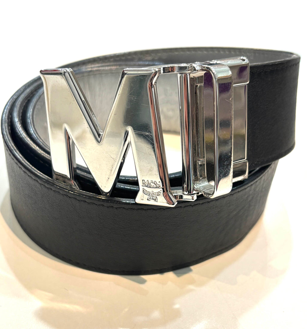 MCM REVERSIBLE SILVER-BLACK BELT