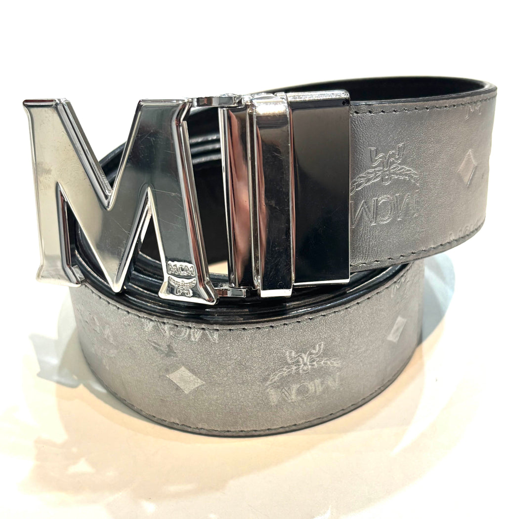 MCM REVERSIBLE SILVER-BLACK BELT