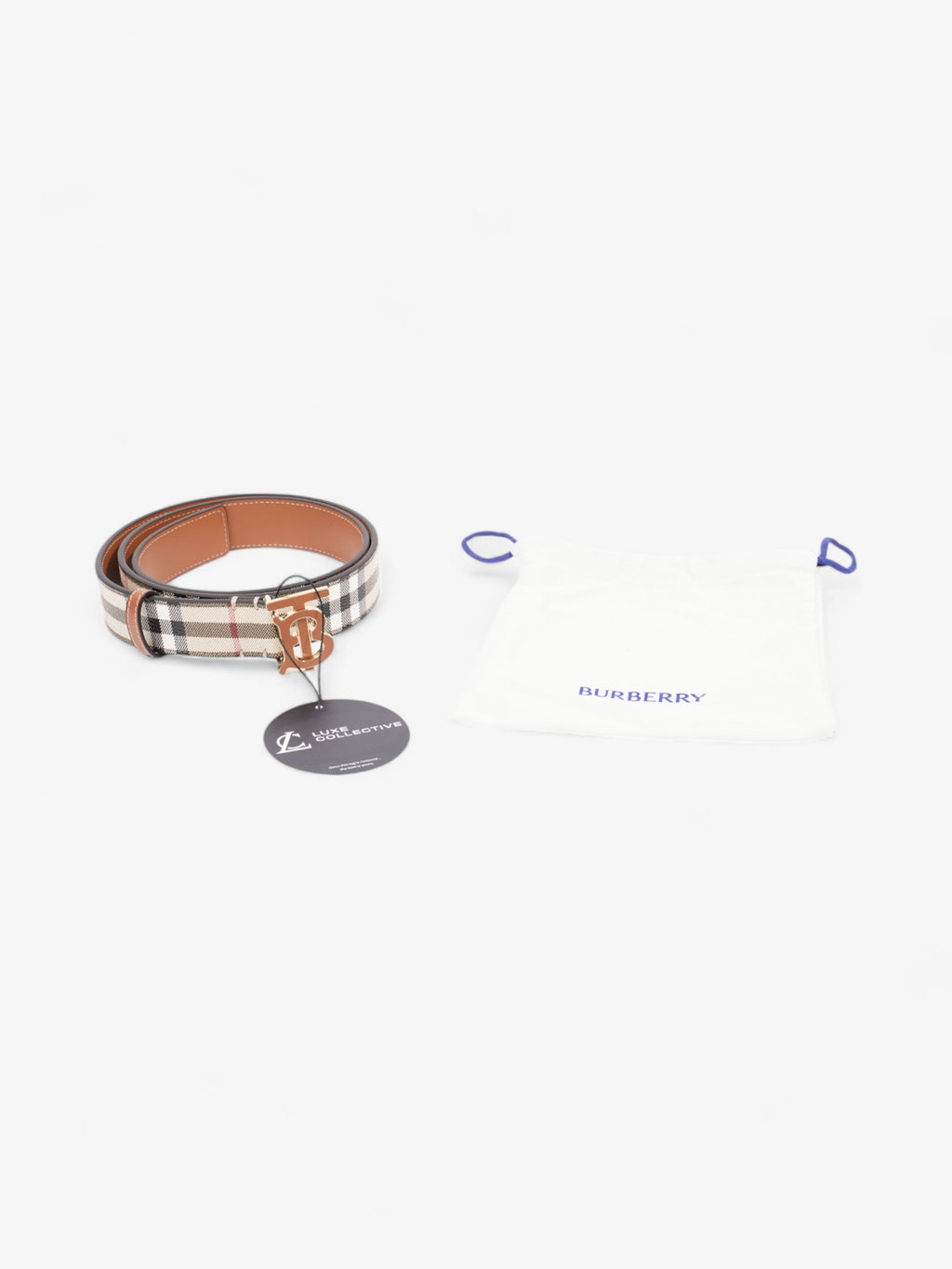 Burberry TB Belt Vintage Check / Briar Brown Canvas Medium (101cm)