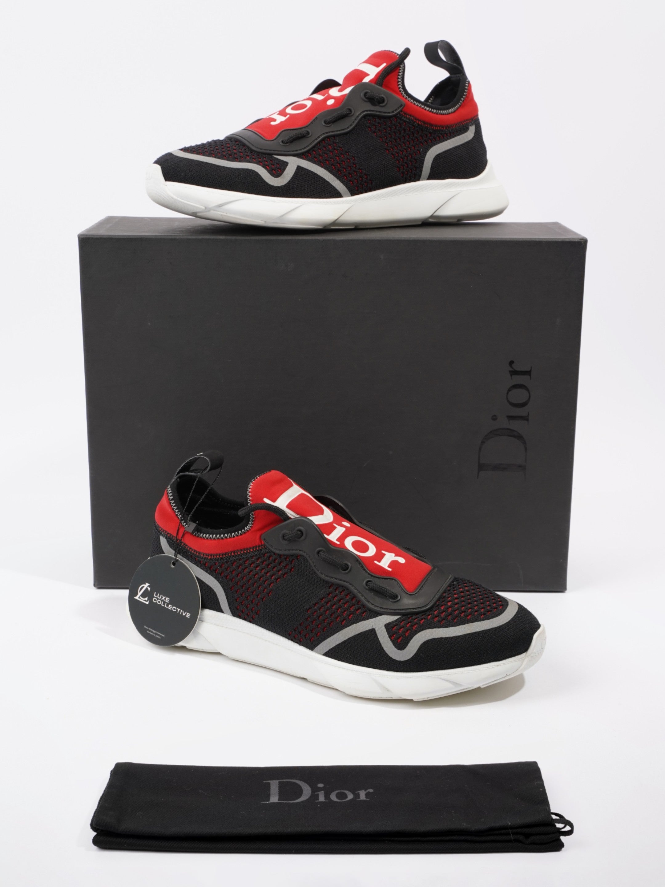 Christian Dior B21 Runner Black / Red Technical Fabric EU 40 UK 8
