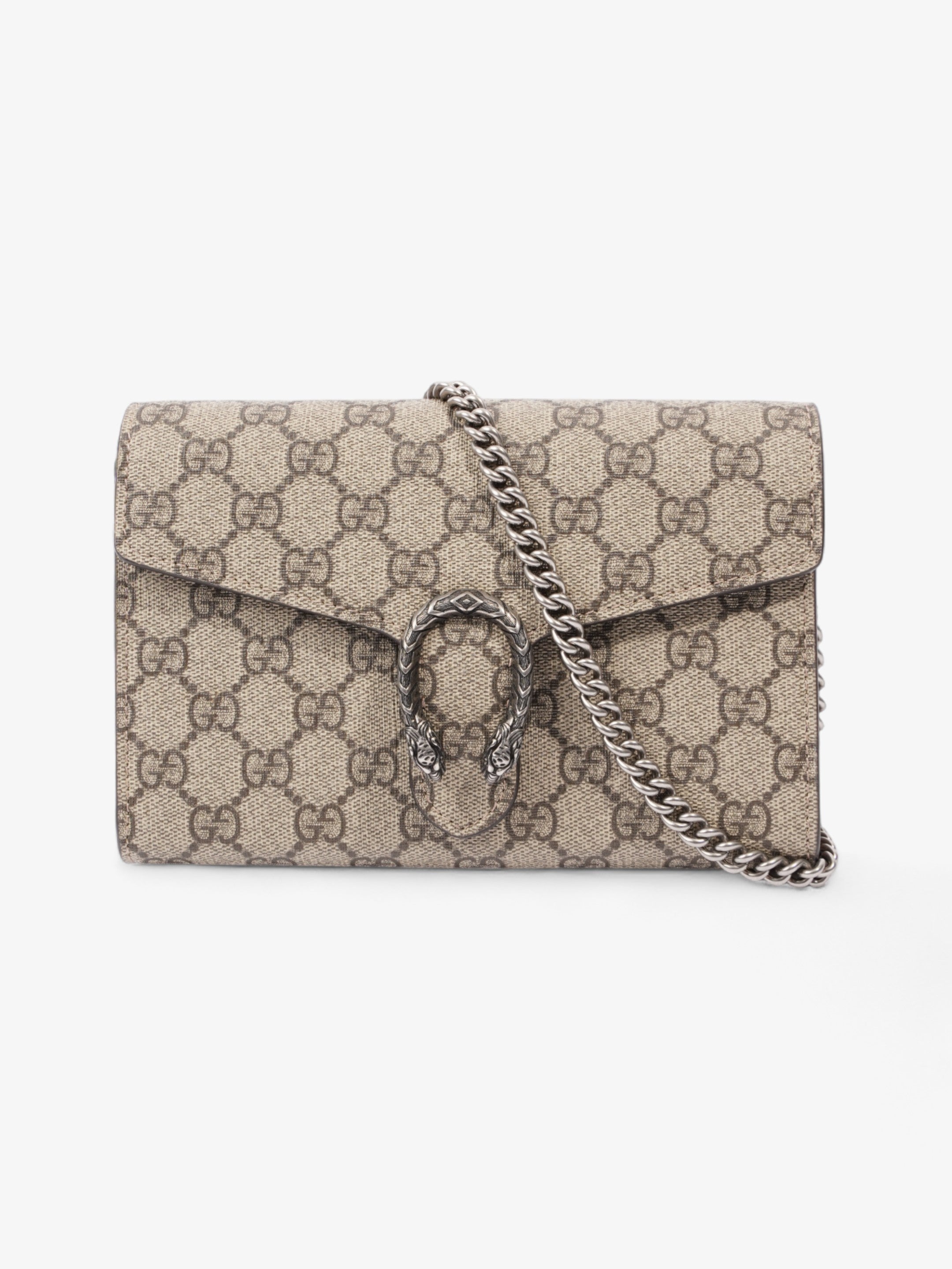 Gucci Dionysus Chain Wallet GG Supreme Coated Canvas