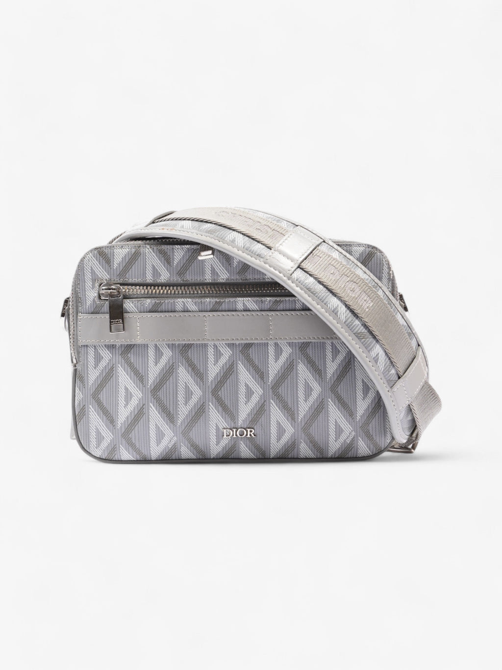 Christian Dior CD Diamond Safari with Strap Grey Coated Canvas