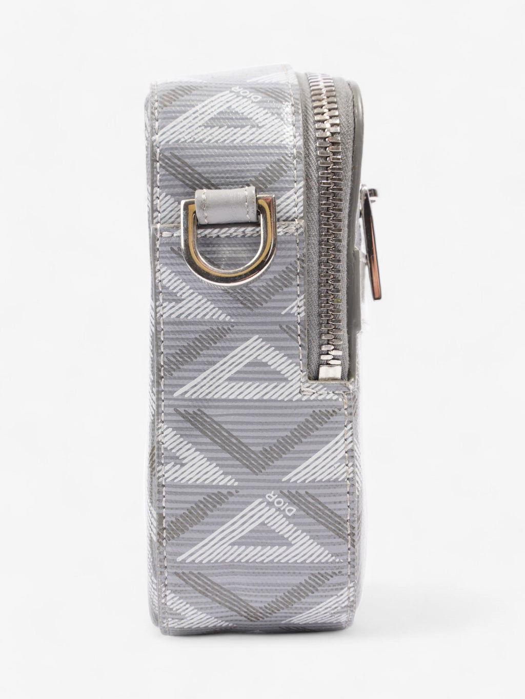 Christian Dior CD Diamond Safari with Strap Grey Coated Canvas