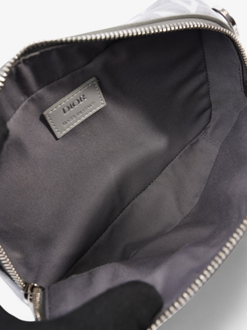 Christian Dior CD Diamond Safari with Strap Grey Coated Canvas