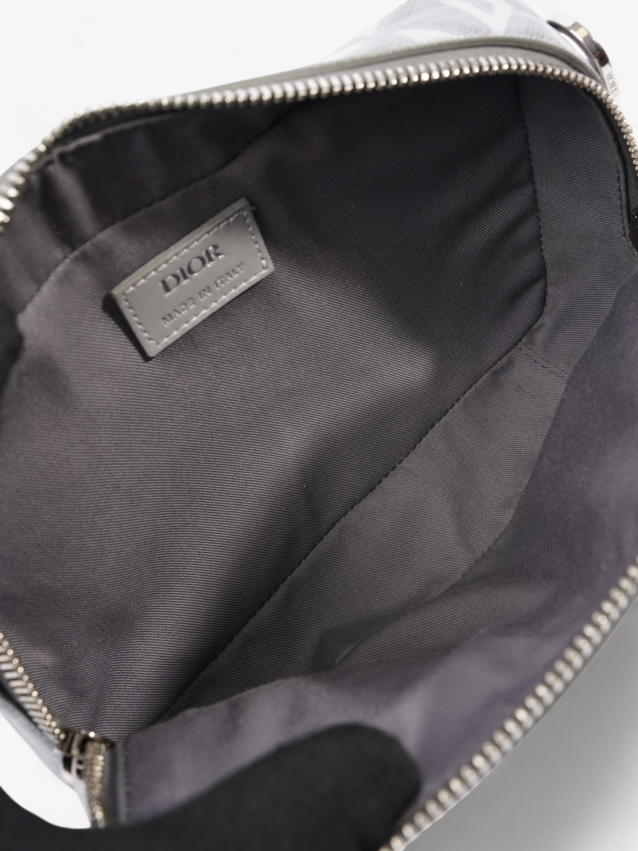 Christian Dior CD Diamond Safari with Strap Grey Coated Canvas