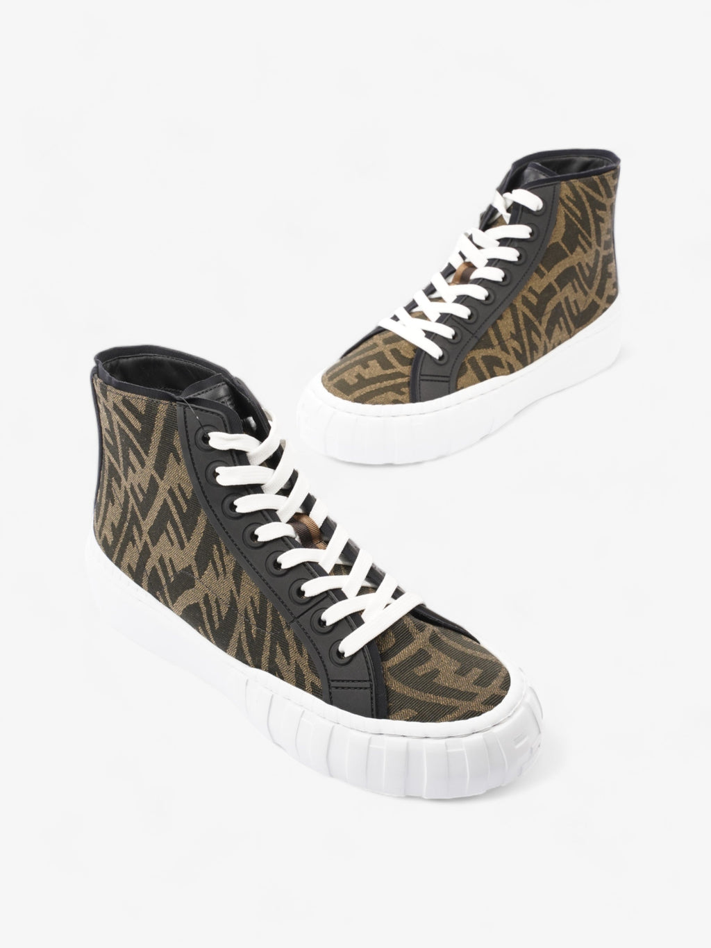 Fendi FF Vertigo High Top Monogram Suede EU 41 UK 7
