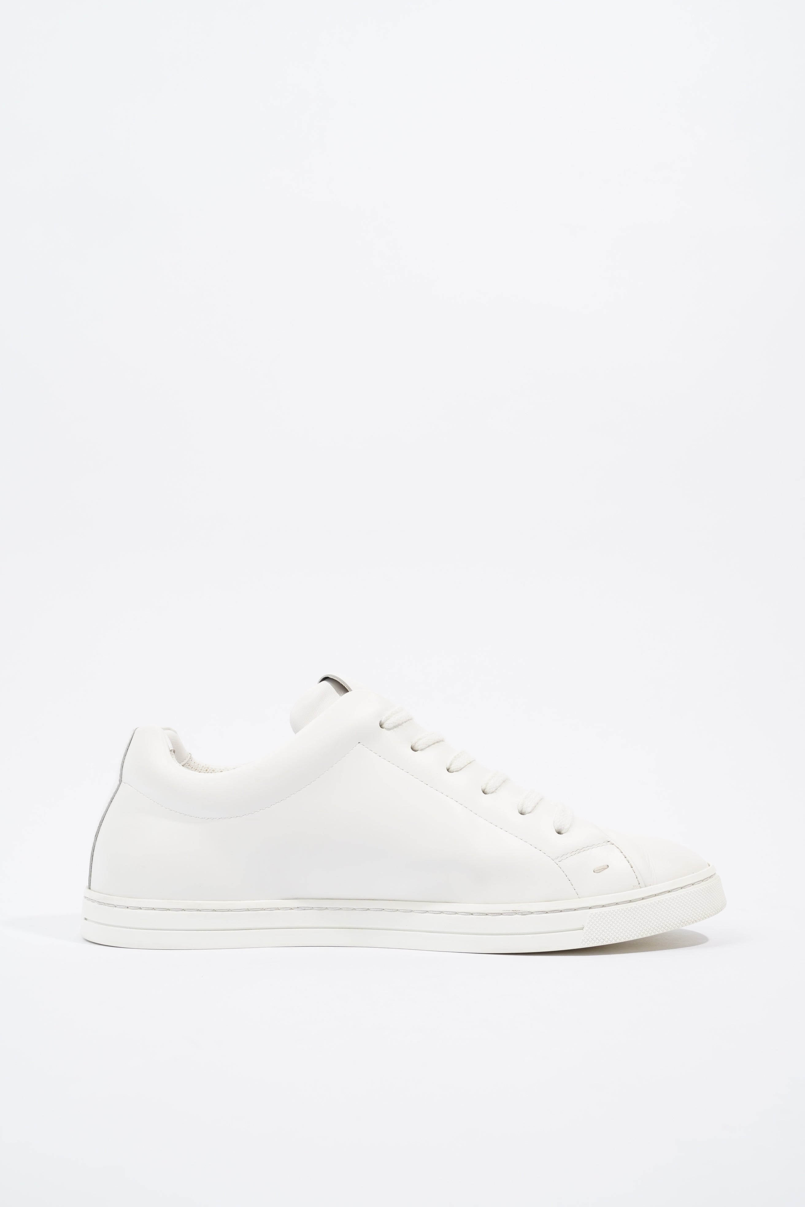 Fendi Monster Eyes Sneaker White / Gold / Black Leather EU 42 UK 8