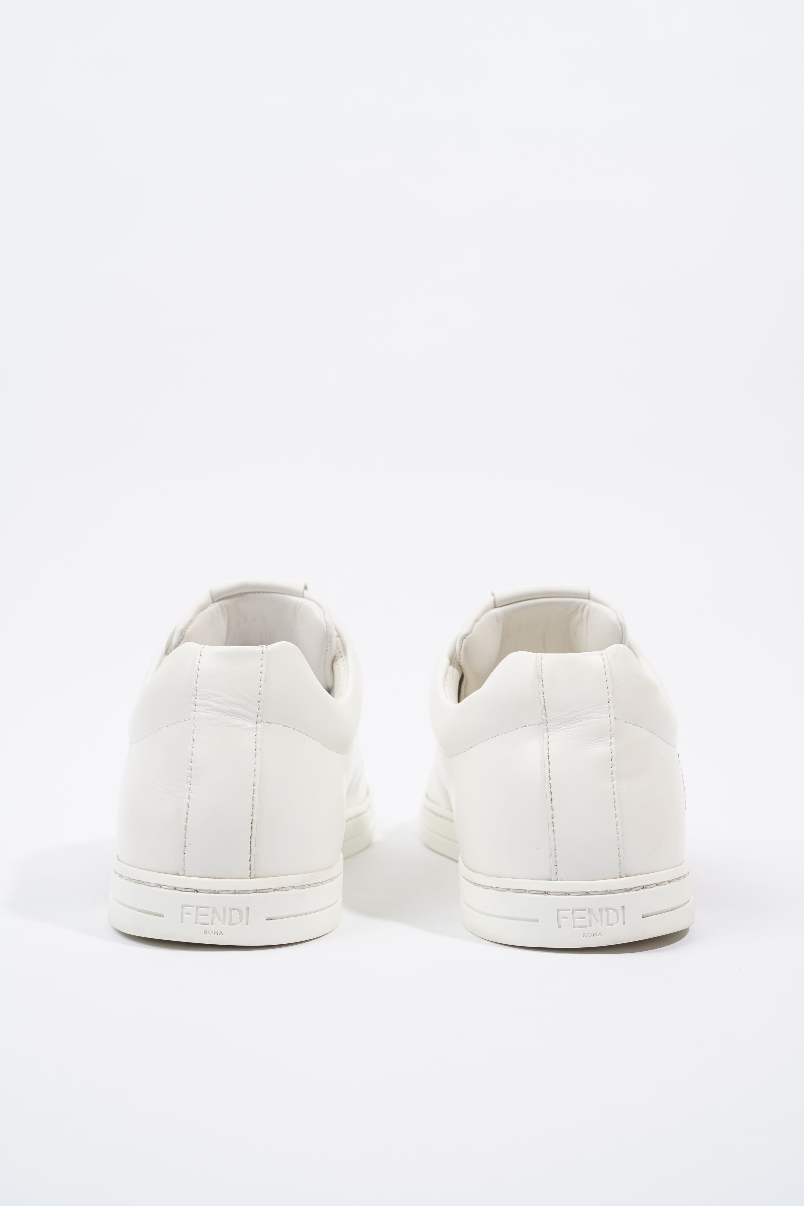 Fendi Monster Eyes Sneaker White / Gold / Black Leather EU 42 UK 8