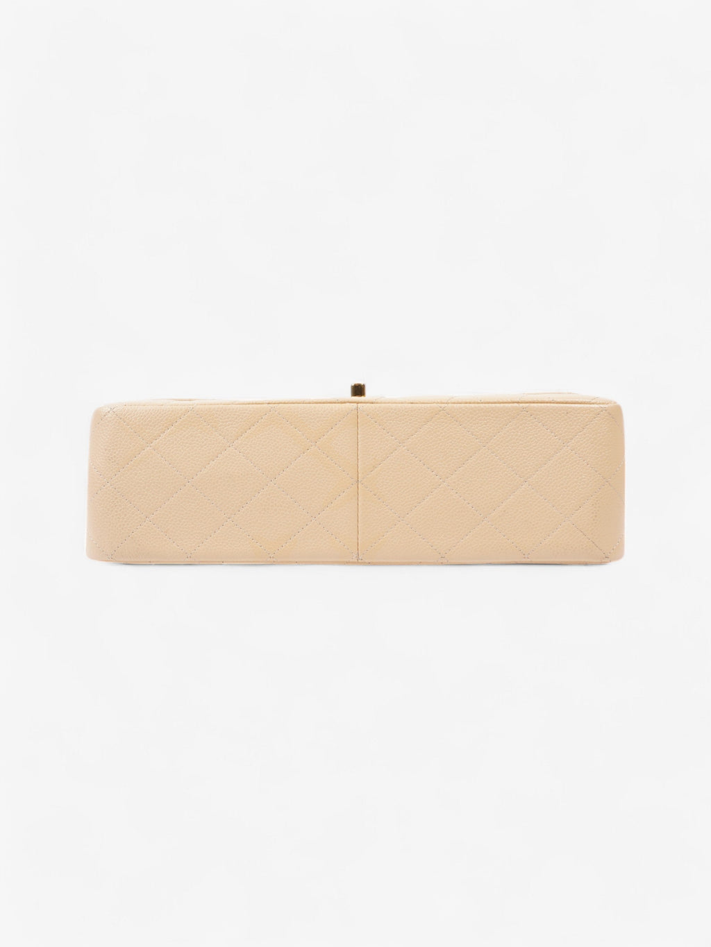 Chanel Classic Double Flap Beige Caviar Leather Jumbo
