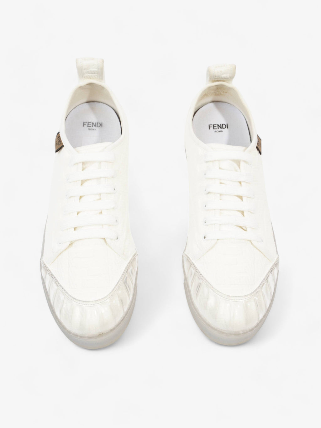 Fendi Fendi FF Sneakers White Canvas EU 40 UK 7
